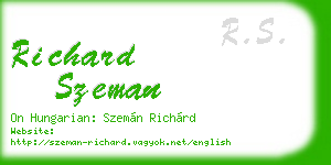 richard szeman business card