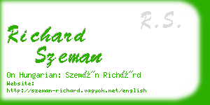 richard szeman business card